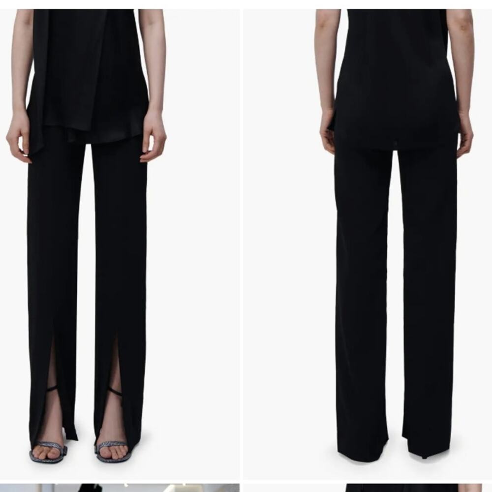 NEW! Jonathan Simkhai Ariah Front Split Hem Pants - Picture 1 of 9